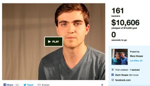 Zach's Kickstarter campaign